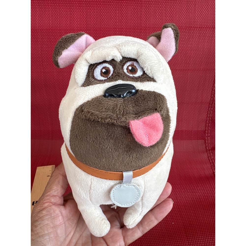 Secret Life of Pets Mel Pug Plush Spin Master Brown Tan Dog Stuffed Animal 7in